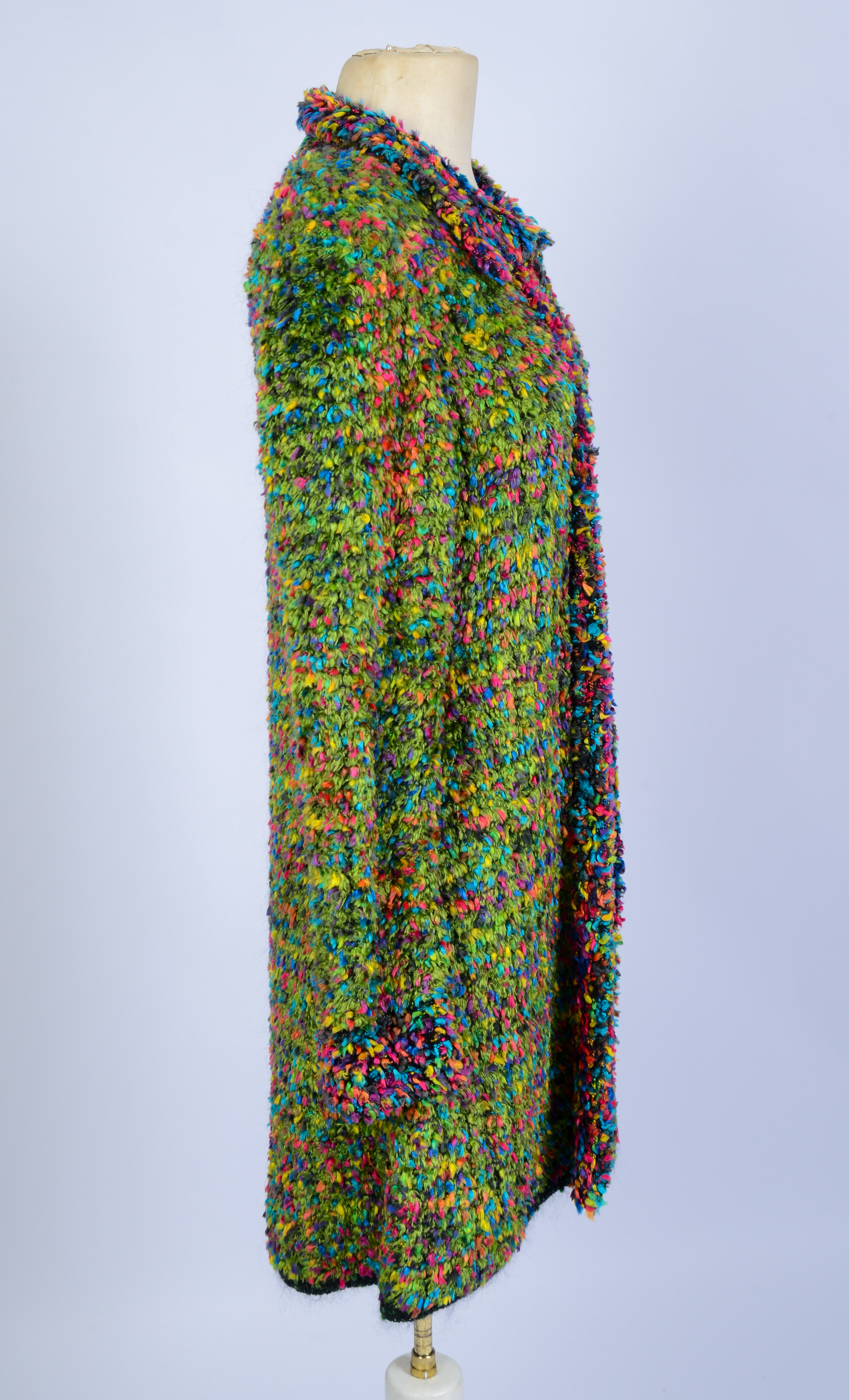 CHANEL BOUTIQUE MULTI COLORED JACKET, SIZE 44.