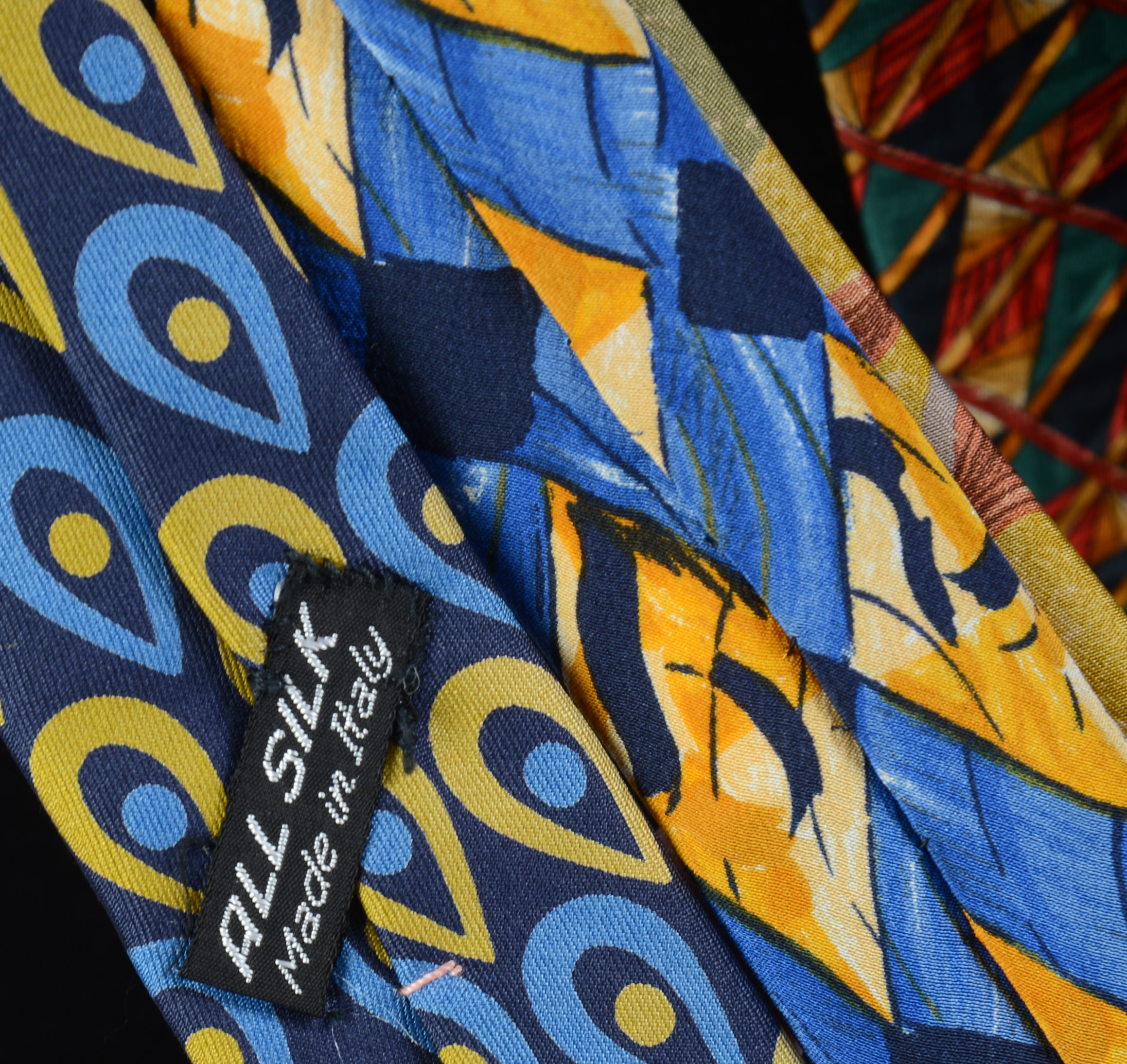 FOUR ITALIAN SILK TIES.