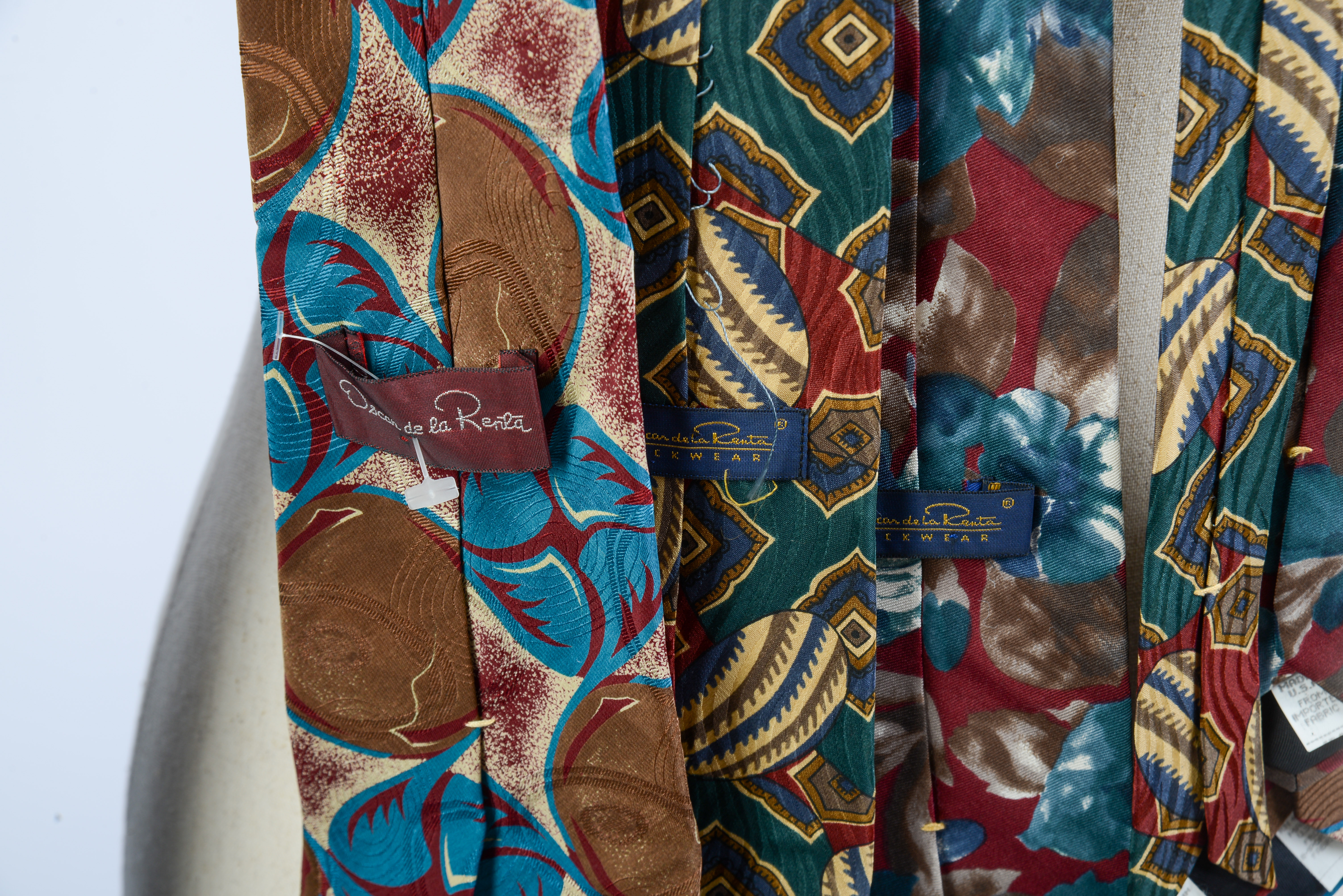 OSCAR DE LA RENTA AND CHRISTIAN DIOR NECKTIES.