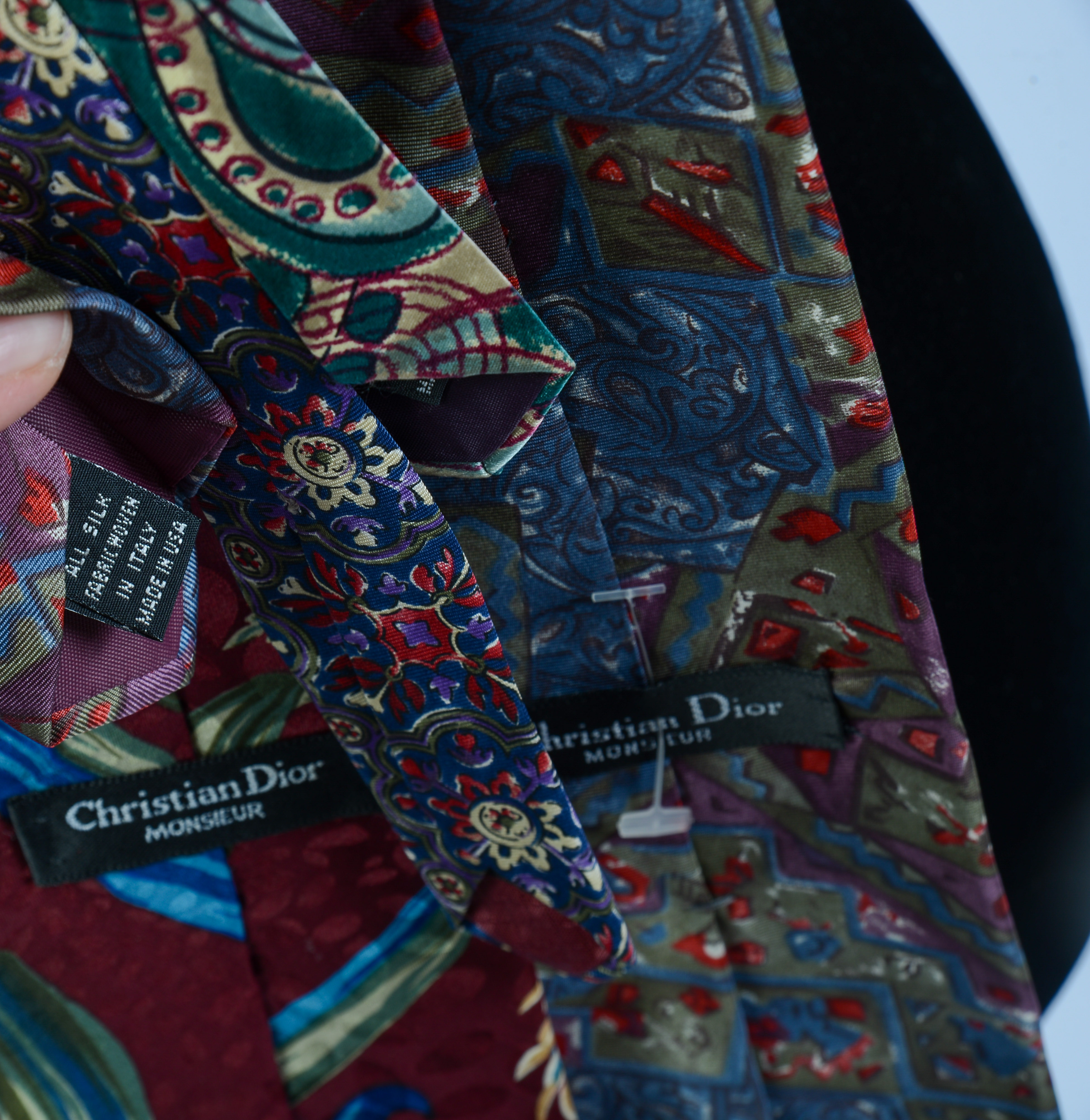OSCAR DE LA RENTA AND CHRISTIAN DIOR NECKTIES.