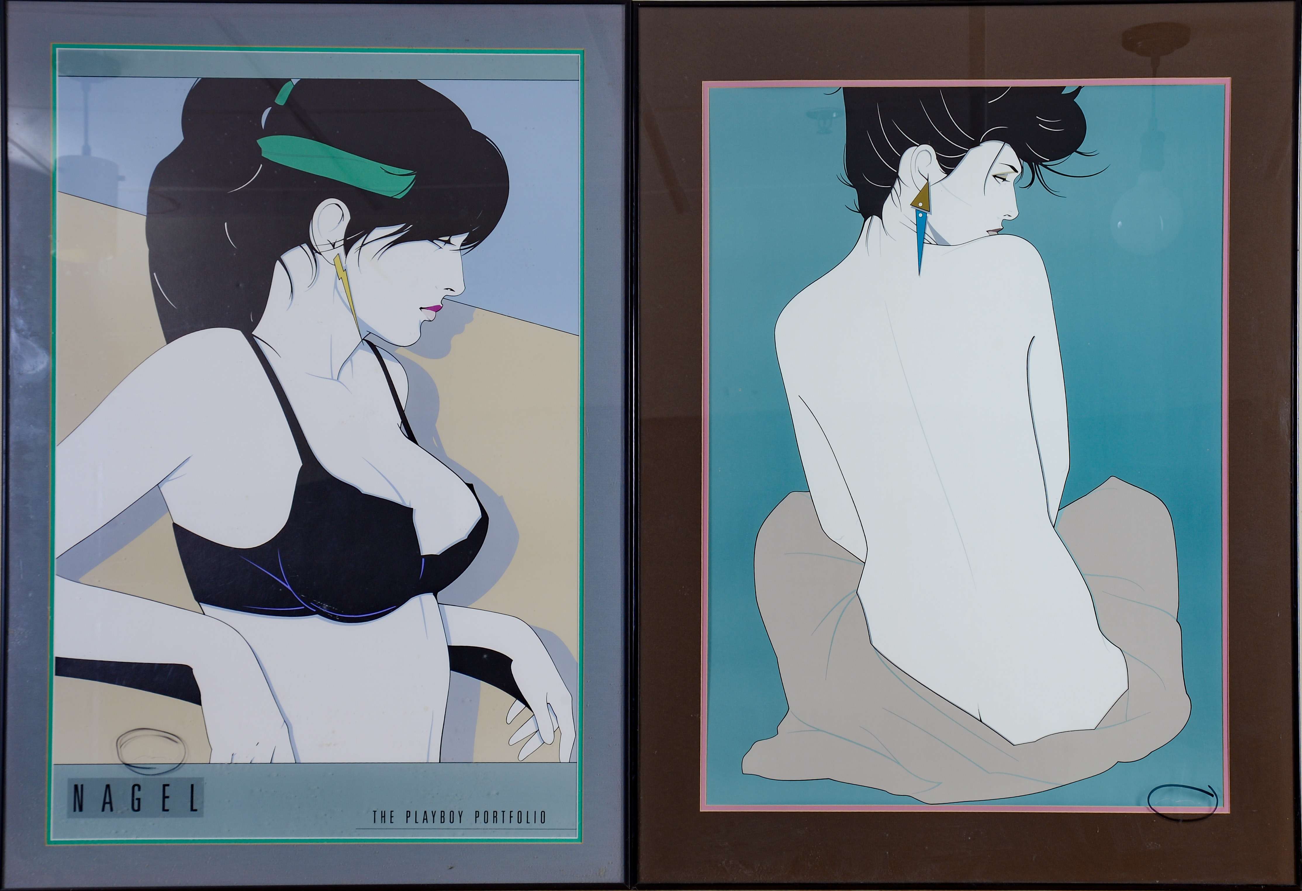 TWO PATRICK NAGEL POSTERS.