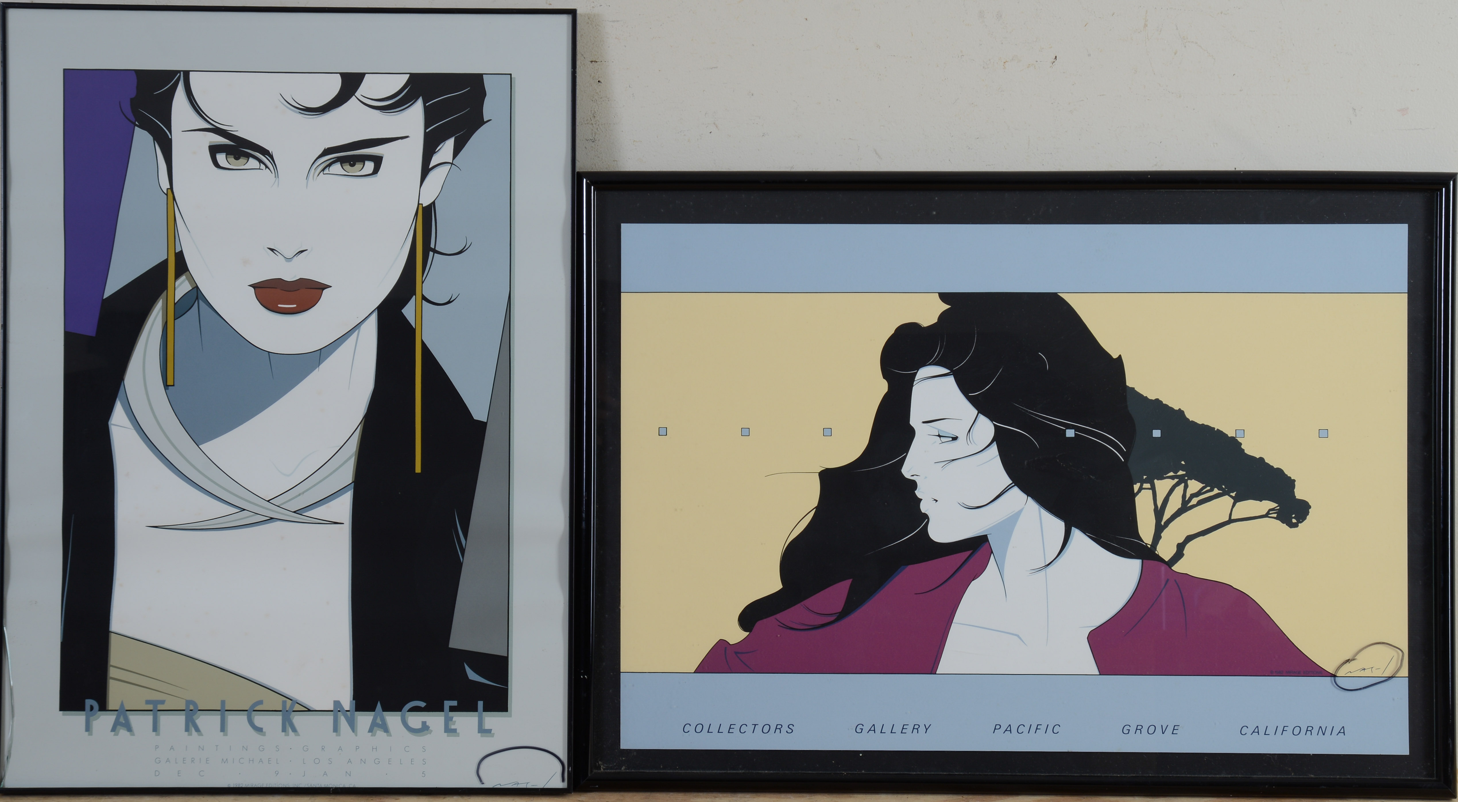 TWO SIGNED PATRICK NAGEL POSTERS.