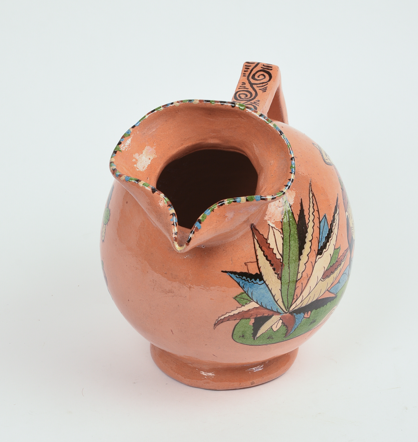 MEXICAN TLAQUEPAQUE POTTERY PITCHER