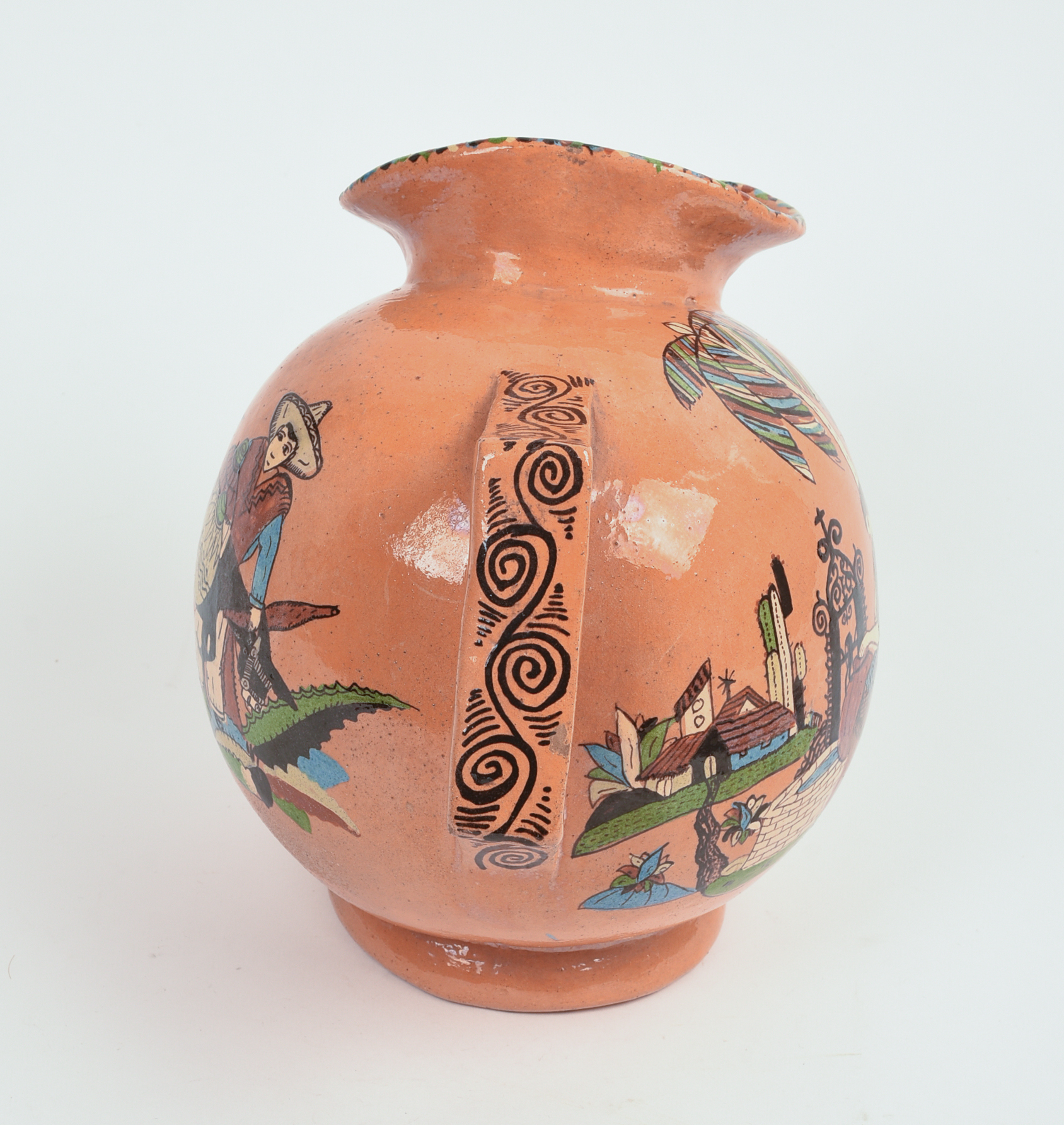 MEXICAN TLAQUEPAQUE POTTERY PITCHER