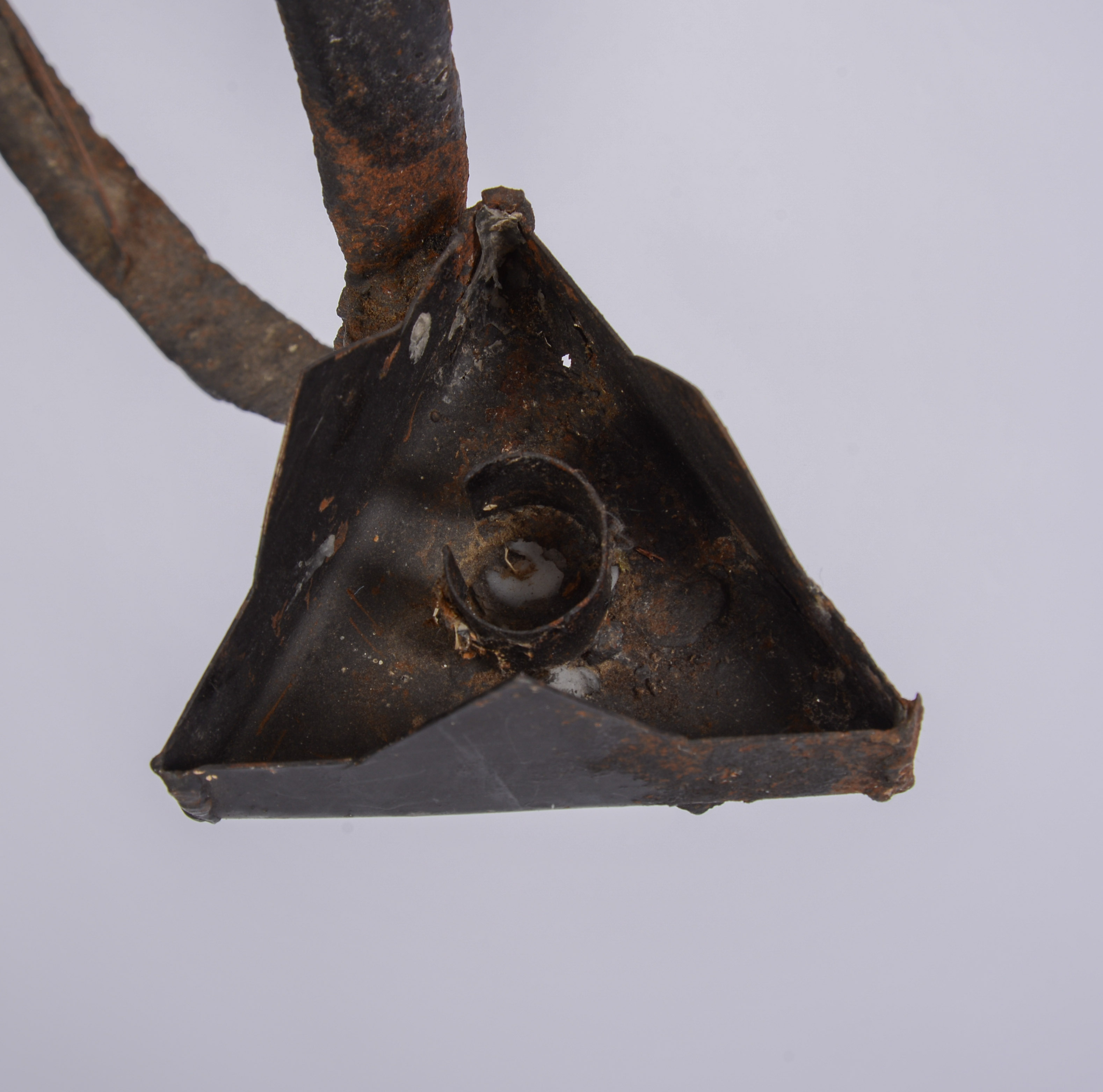BRUTALIST WROUGHT IRON FISH DOUBLE SCONCE