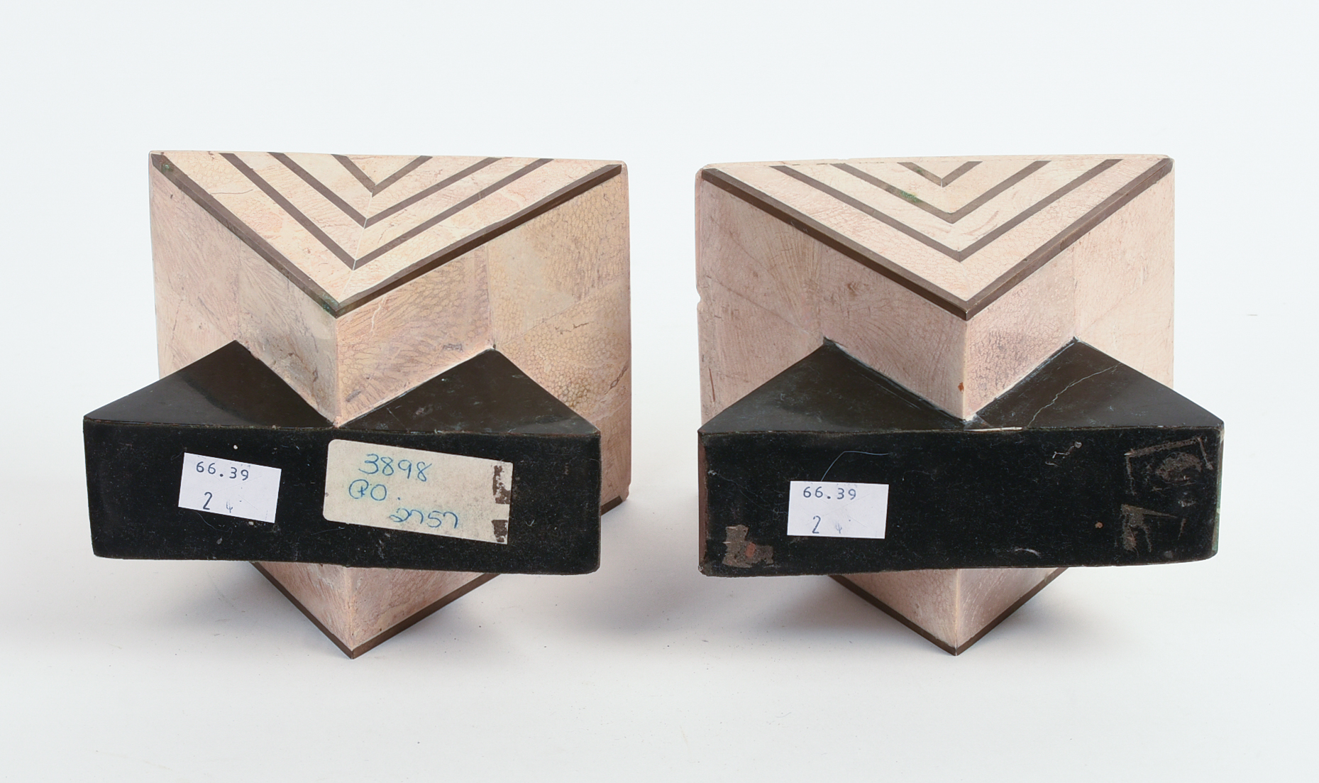 PAIR OF MAITLAND SMITH TYPE ART DECO CANDLEHOLDERS