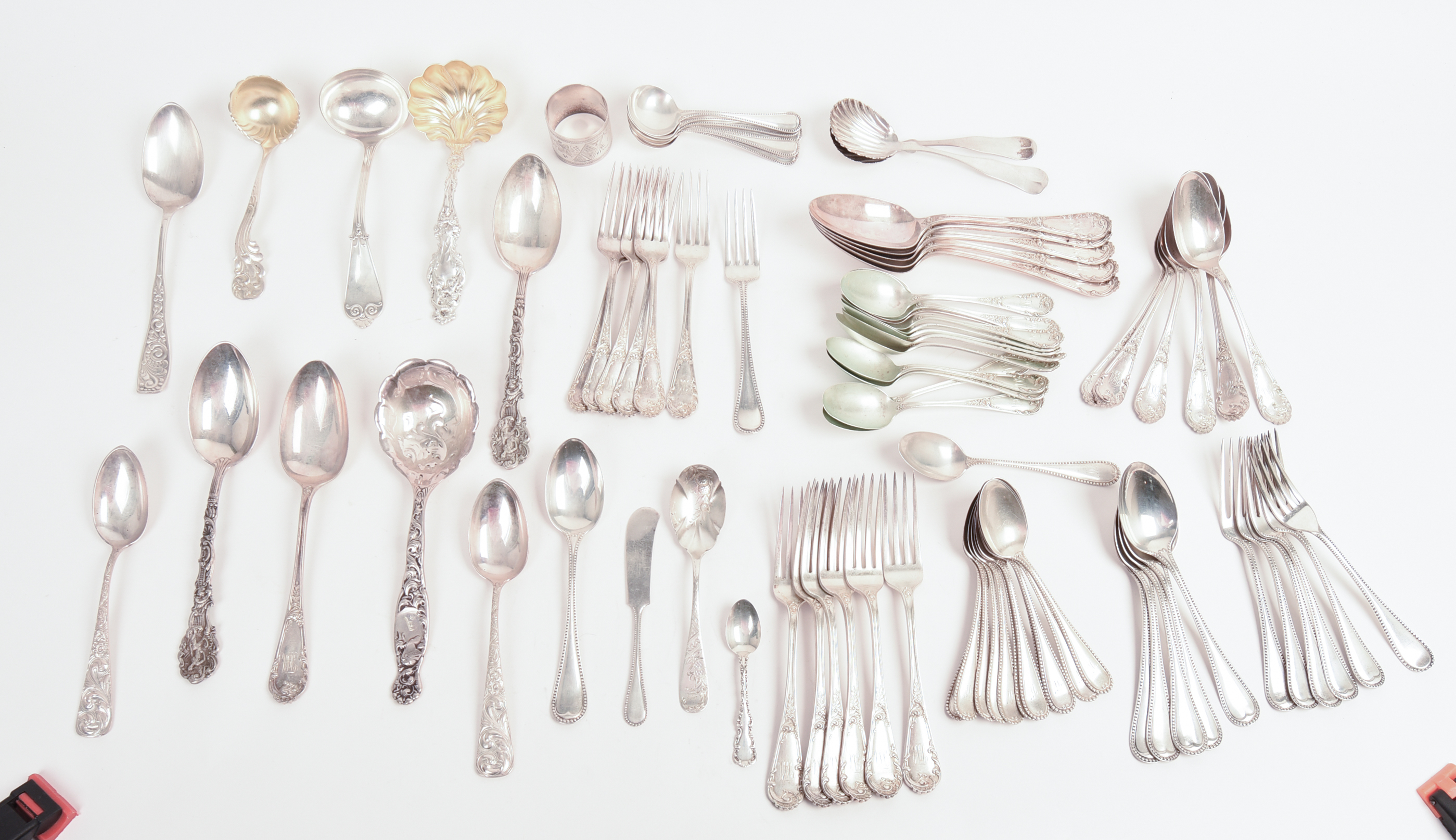 COLLECTION OF STERLING SILVER FLATWARE.