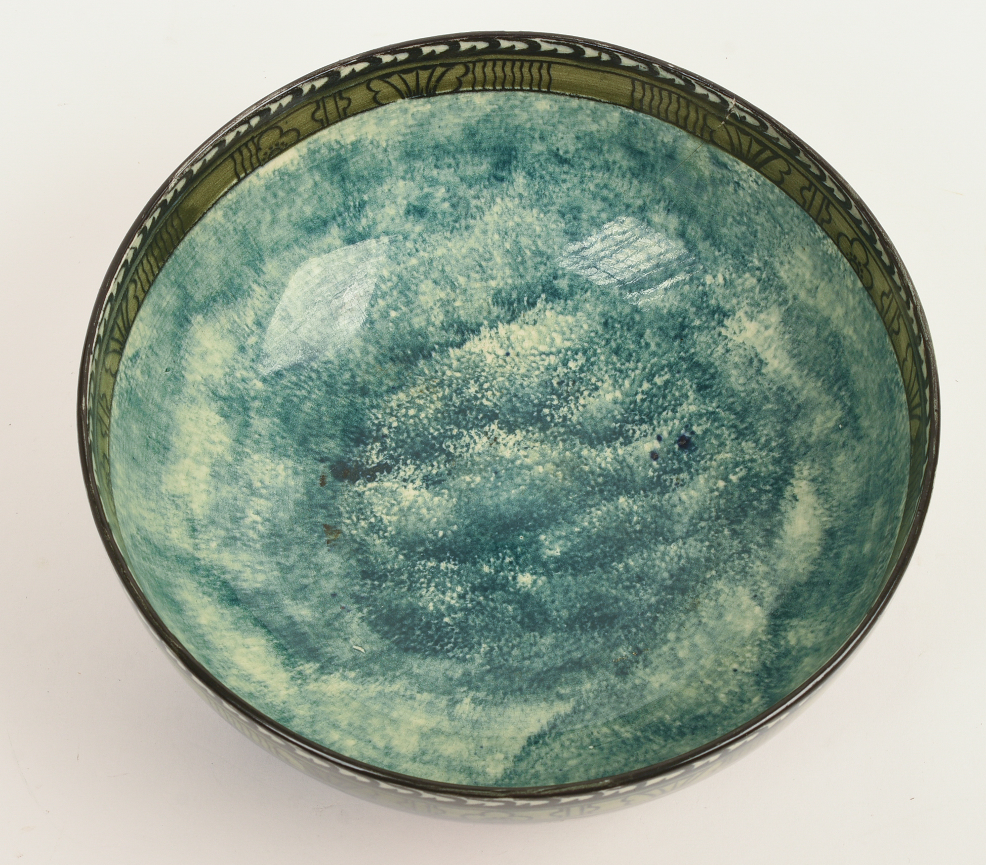 F.X. ABRAHAM FOR S. HANCOCK TITIAN WARE BOWL.