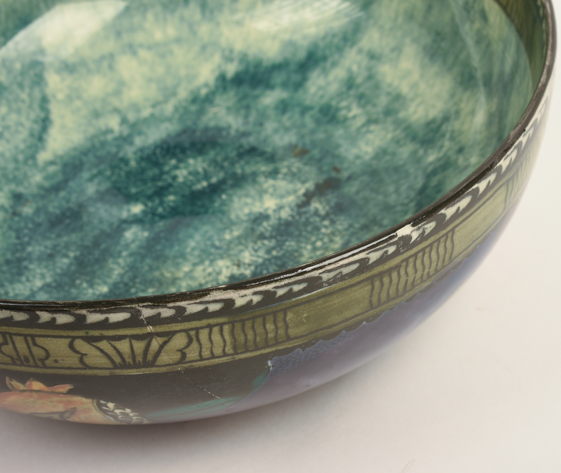 F.X. ABRAHAM FOR S. HANCOCK TITIAN WARE BOWL.