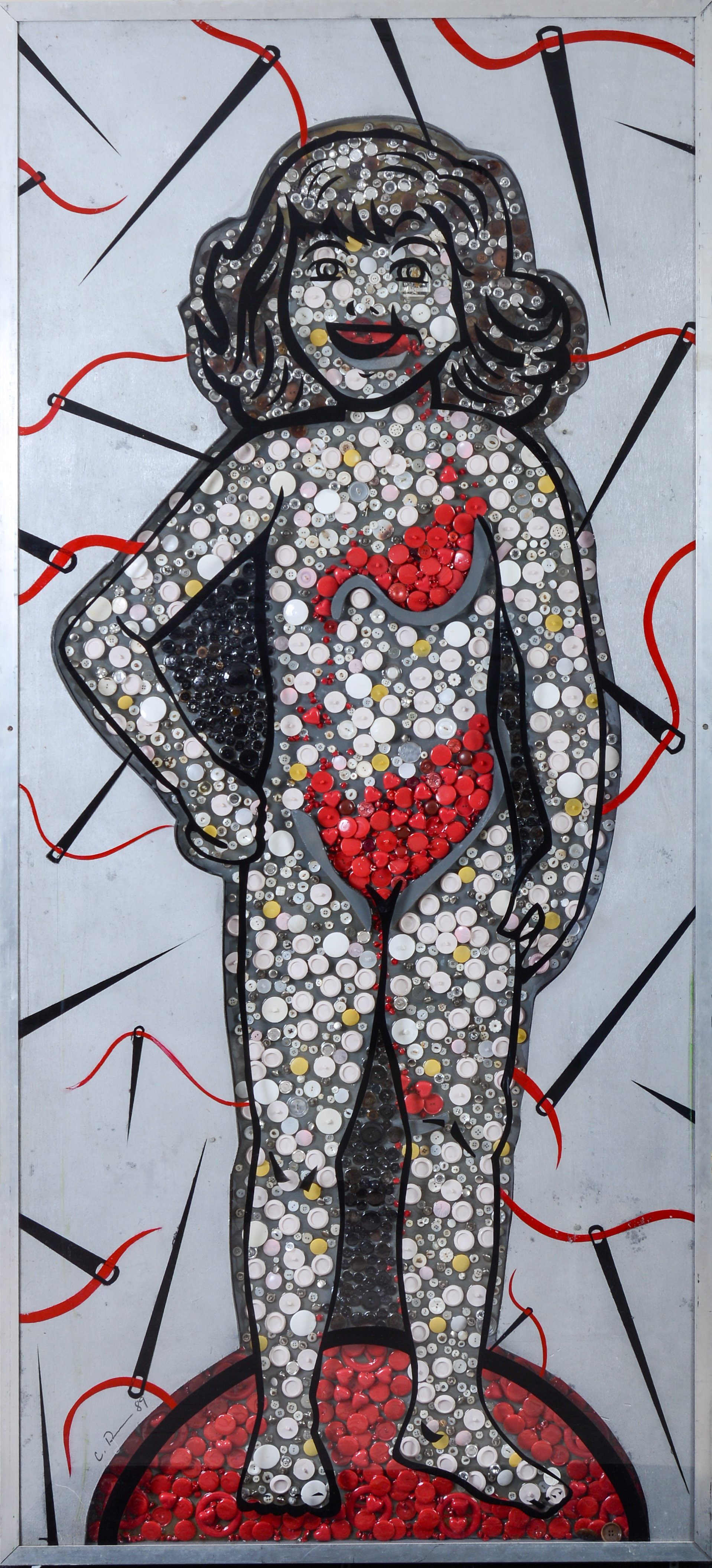LARGE SCALE ARTWORK: BUTTON GIRL.