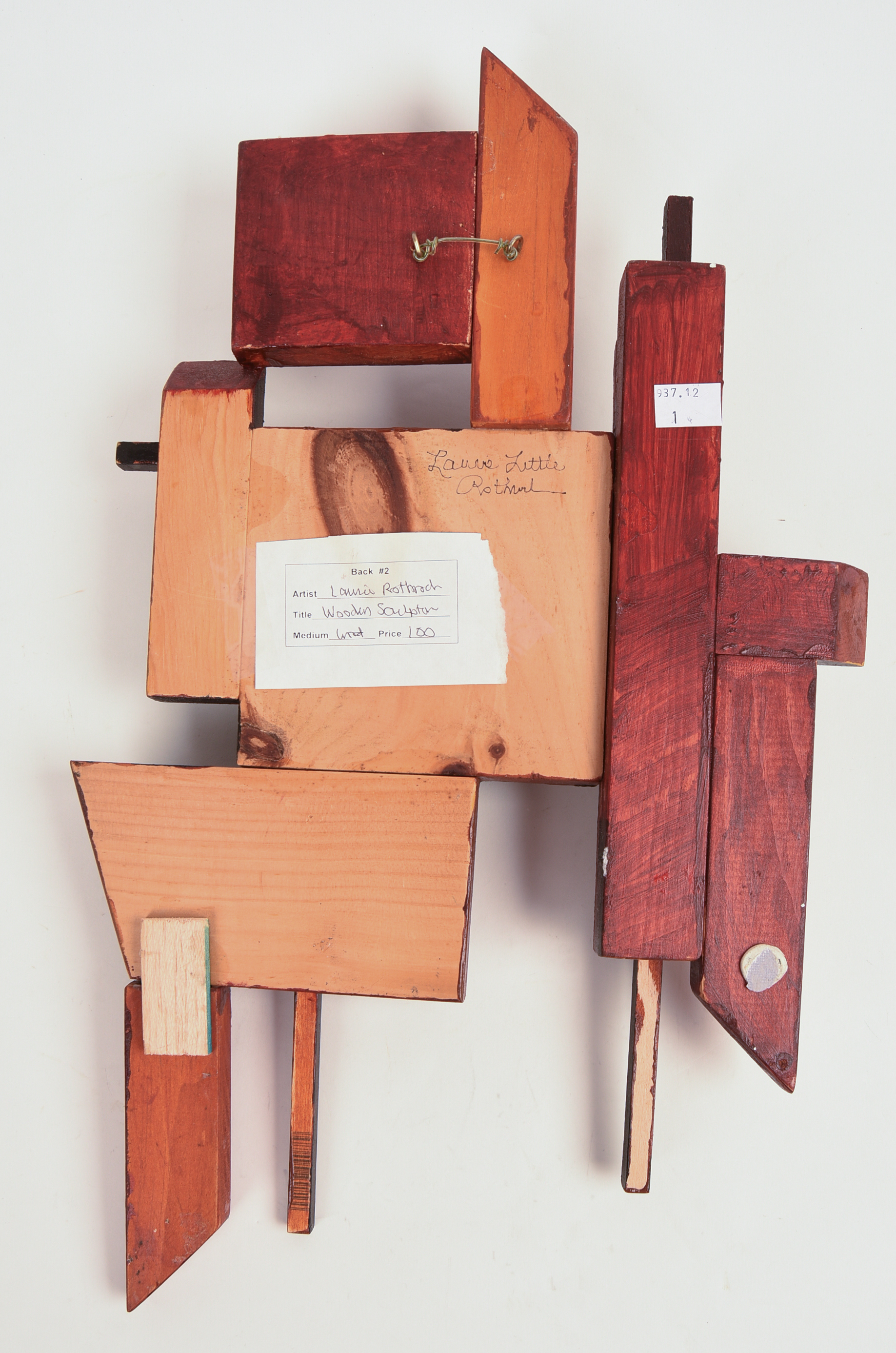 LAURIE ROTTROCH. WOODEN SCULPTURE.