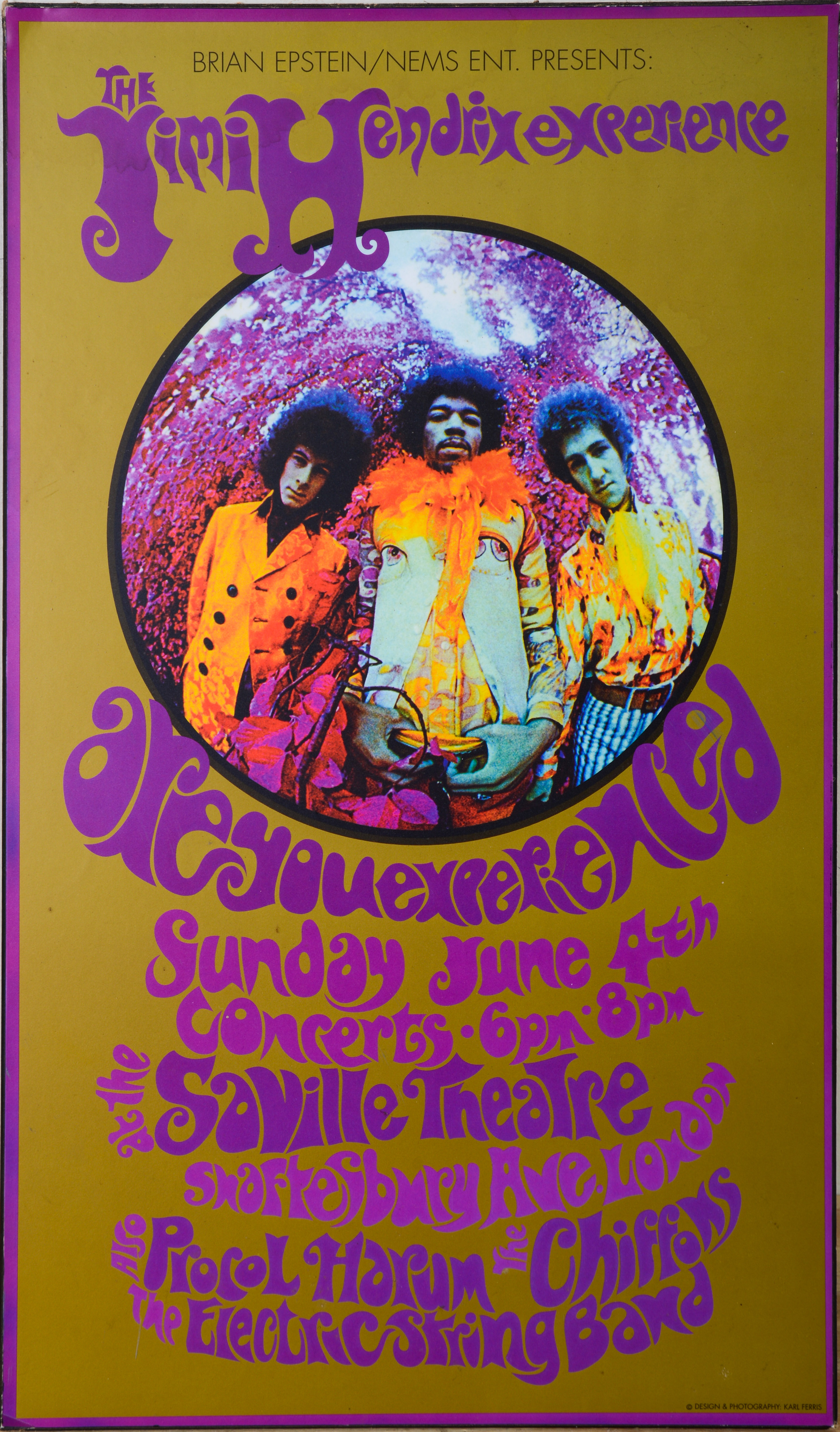 JIMI HENDRIX EXPERIENCE CONCERT POSTER.