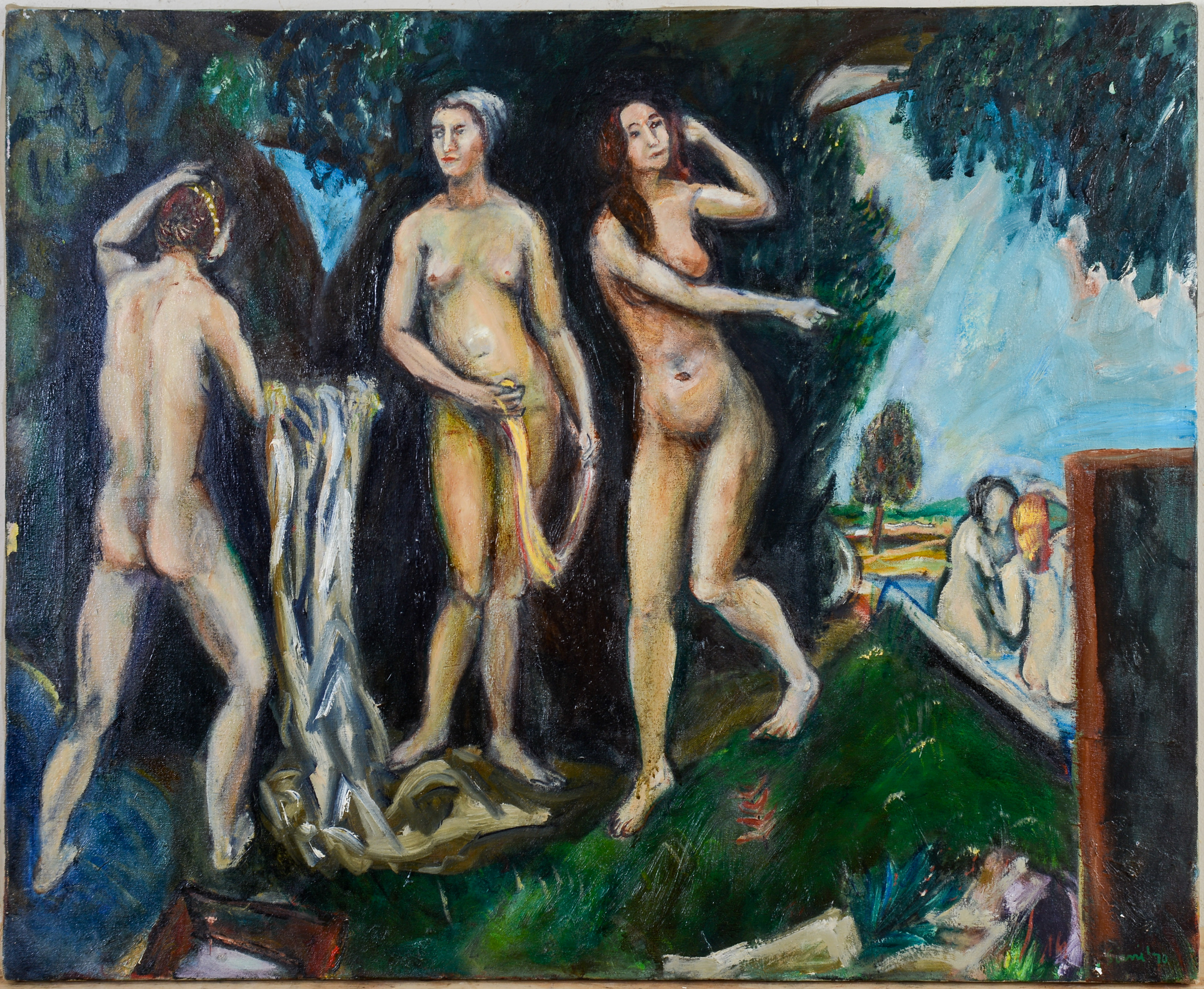 ITAMAR SIANI (B. 1941). NUDES IN THE WOODS.