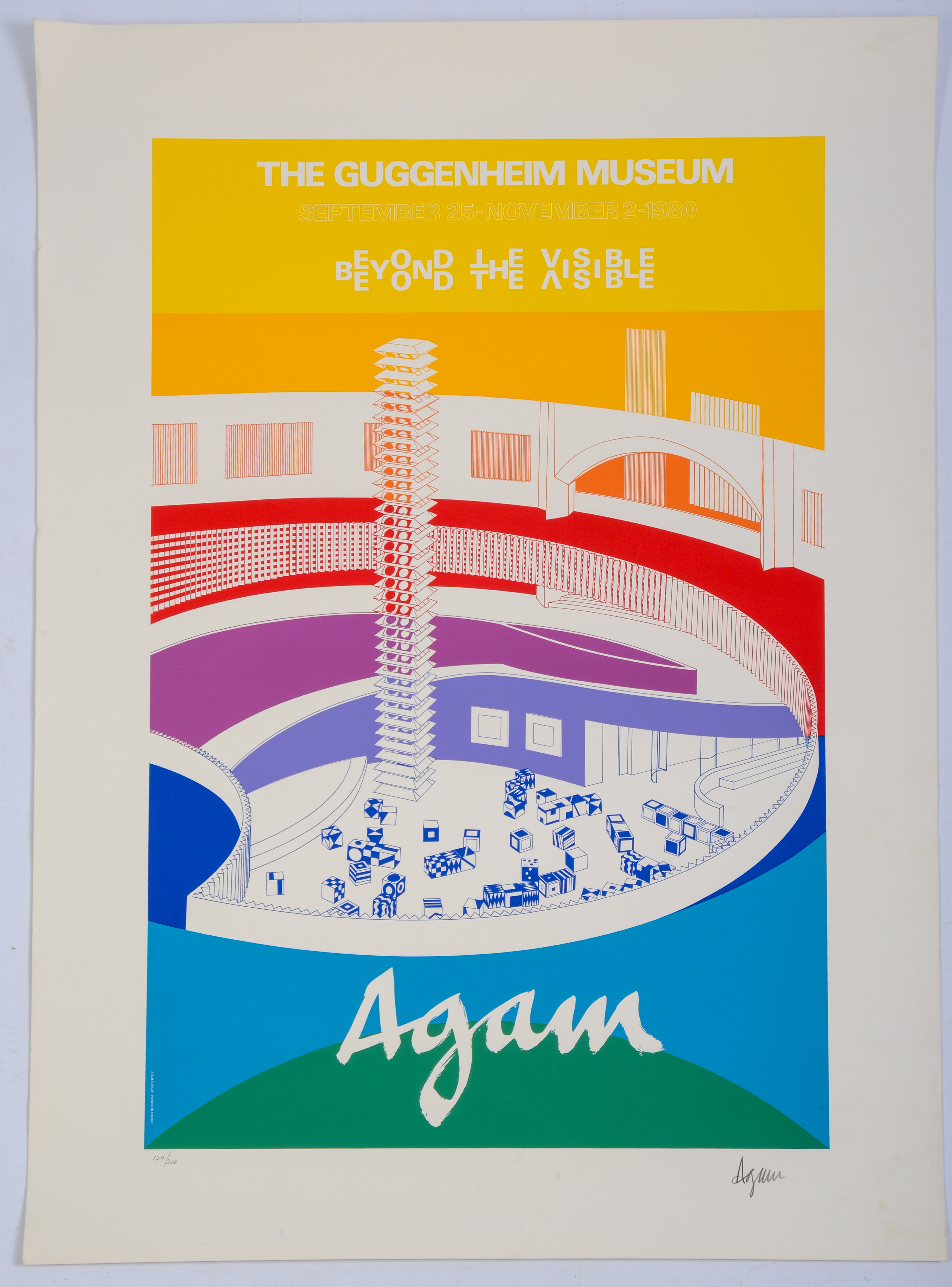 YAACOV AGAM EXHIBITION POSTER.