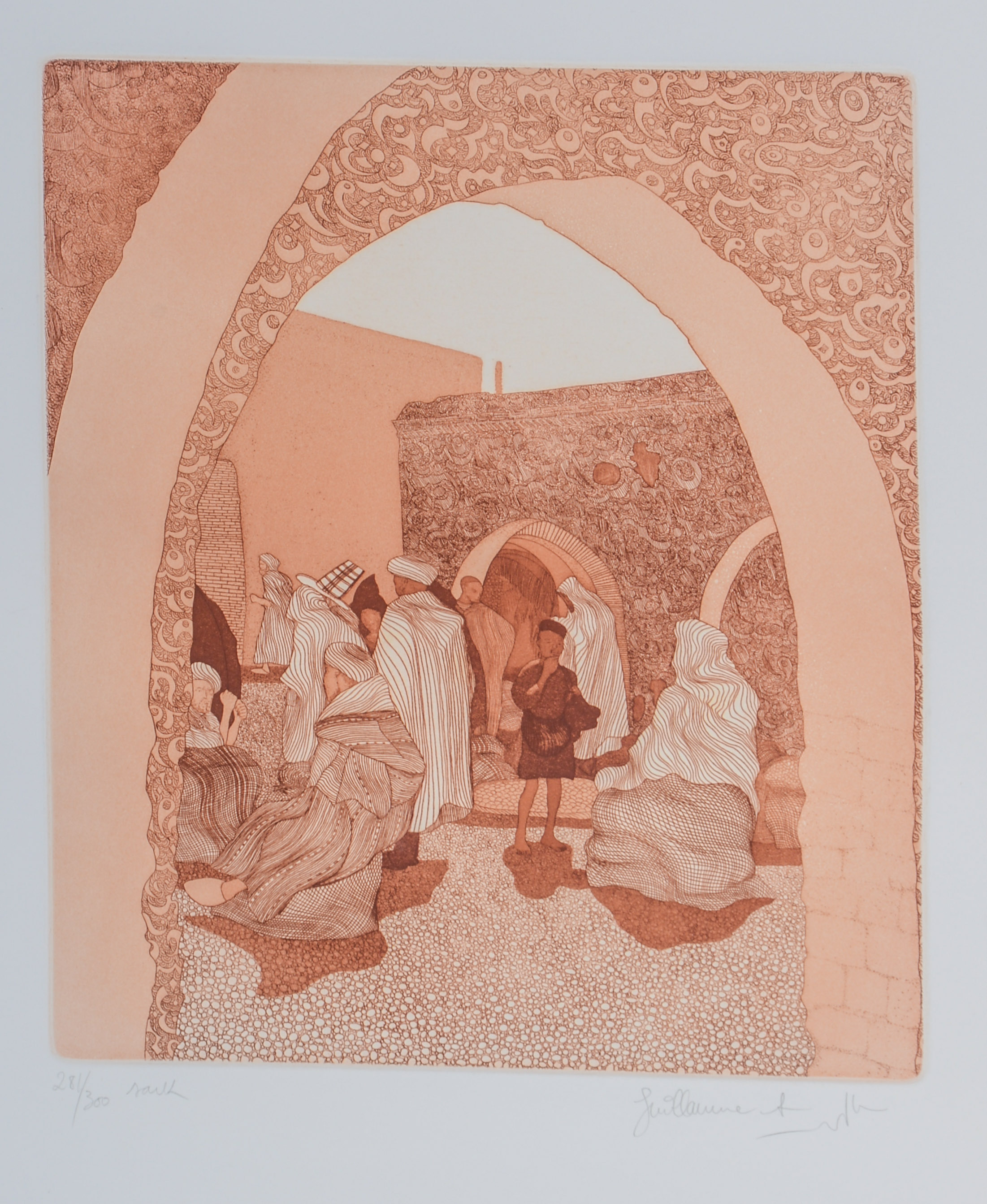 GUILLAUME AZOULAY (B. 1949). THREE ENGRAVINGS.
