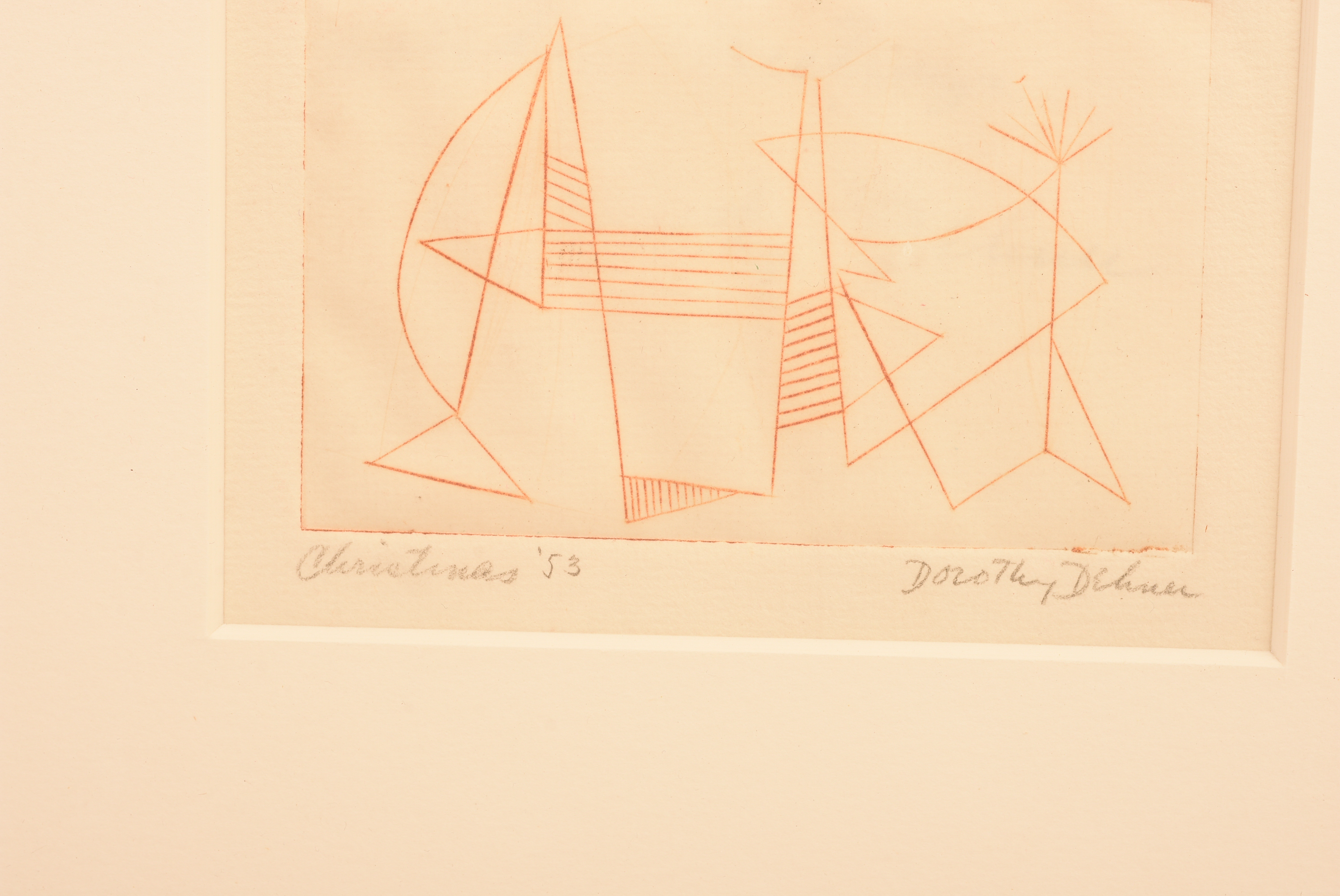 DOROTHY DEHNER. 1953 CHRISTMAS CARD.