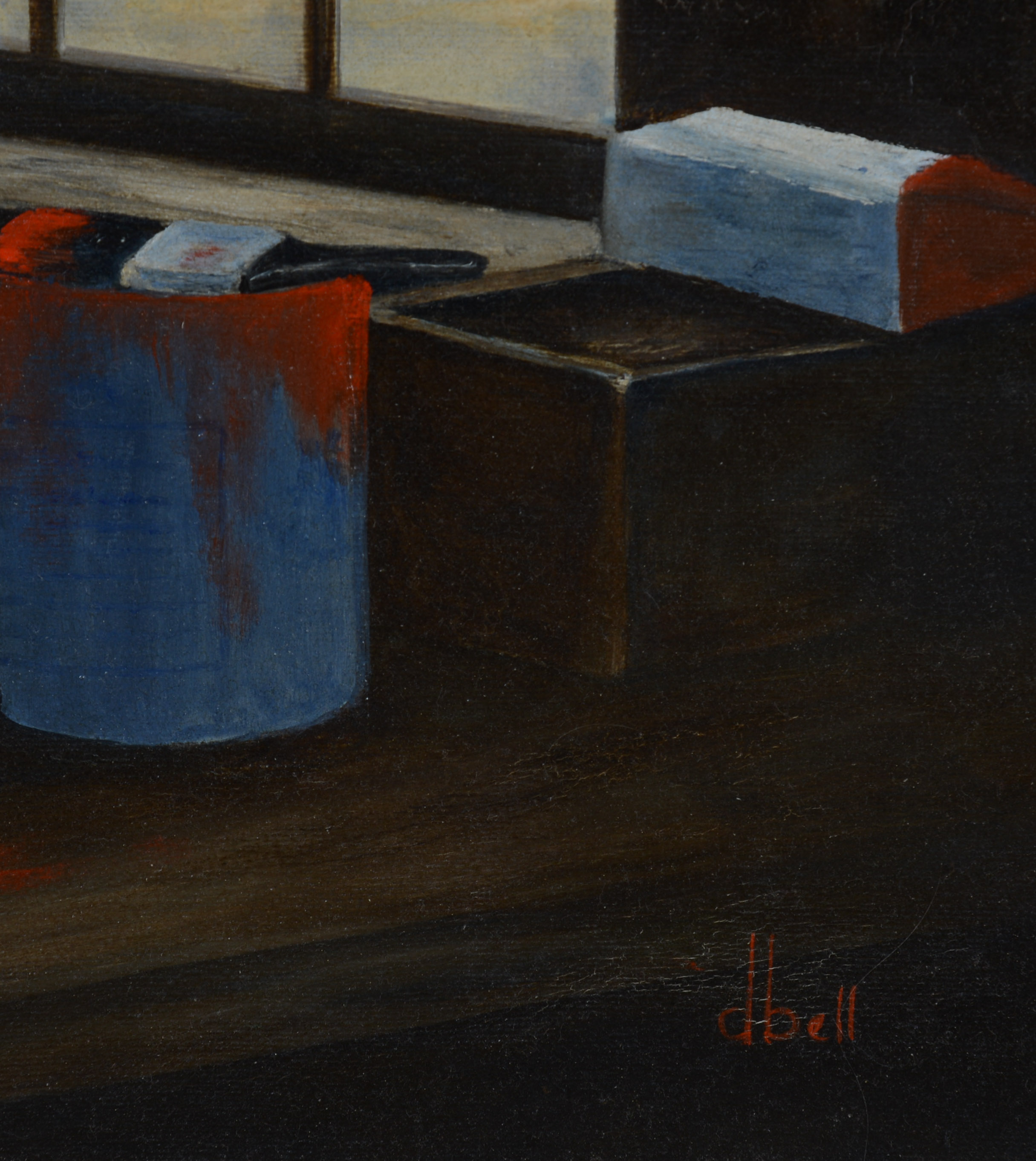 DONALD BELL. STILL LIFE WITH CROCKS.