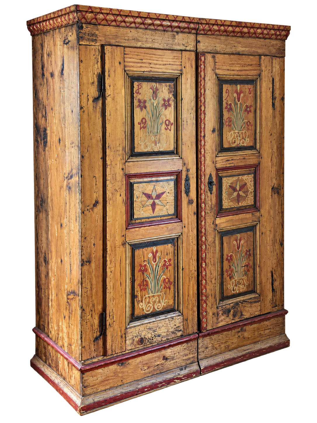 PAINT DECORATED PENNSYLVANIA DUTCH CABINET.