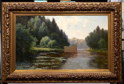 EGORNOV Alexandre (1858-1902/03)Paysage d’étéHuile sur toileSigné en bas à droite51 x 83