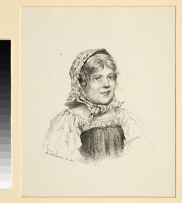 KIVSHENKO Aleksey (1851-1895)Portrait d’une filleEau-forteSigné en bas à gauche et daté « mai