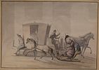 ECOLE RUSSE, XVIIIe et XIXe siècle
LOT de quatre vues de la Russie
Aquarelles sur papier
26 x Изображение - 2
