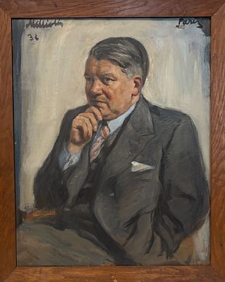 MILIOTI Nicolas (1874-1962)Portrait d’un homme, 1932Huile sur cartonSigné et daté « 36 » en 