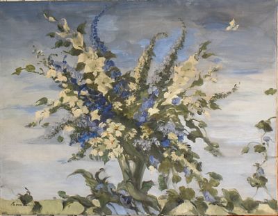 BOUCHENE Dimitri (1893-1993)Bouquet de fleursHuile sur toileSigné en bas à gauche100 x 130 