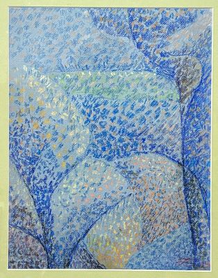 BATURIN Alexandre (1914-2003)Abstraction, 1993Pastel sur papierSigné et daté « 93 » en bas à 