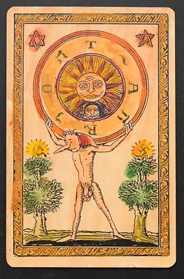 MAKAREVITCH Igor (1943)LOT de deux cartes de tarot, 1994Aquarelle sur papierL’une est signée et 