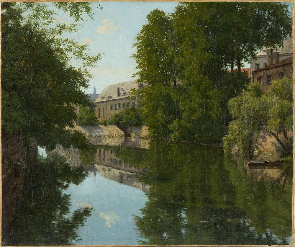 BESSONOFF Boris (1862-1934)
Vue de Strasbourg
Huile sur toile
Sign&eacute; en bas &agrave; gauche
46 x 55 cm 