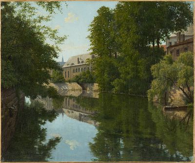 BESSONOFF Boris (1862-1934)
Vue de Strasbourg
Huile sur toile
Sign&eacute; en bas &agrave; gauche
46 x 55 cm 