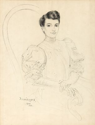 WIDHOPFF David (1867-1933)
Portrait de femme, 1906
Crayon et pastel sur papier
Sign&eacute; et dat&eacute; 
