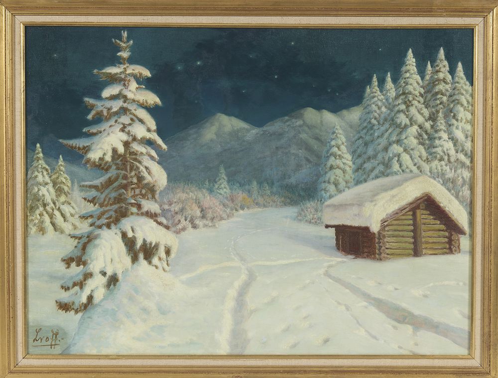 LVOFF Petr (1882-1944)
Paysage d’hiver
Huile sur toile
Sign&eacute; en bas &agrave; gauche
54 x 73 cm
ЛЬВОВ 