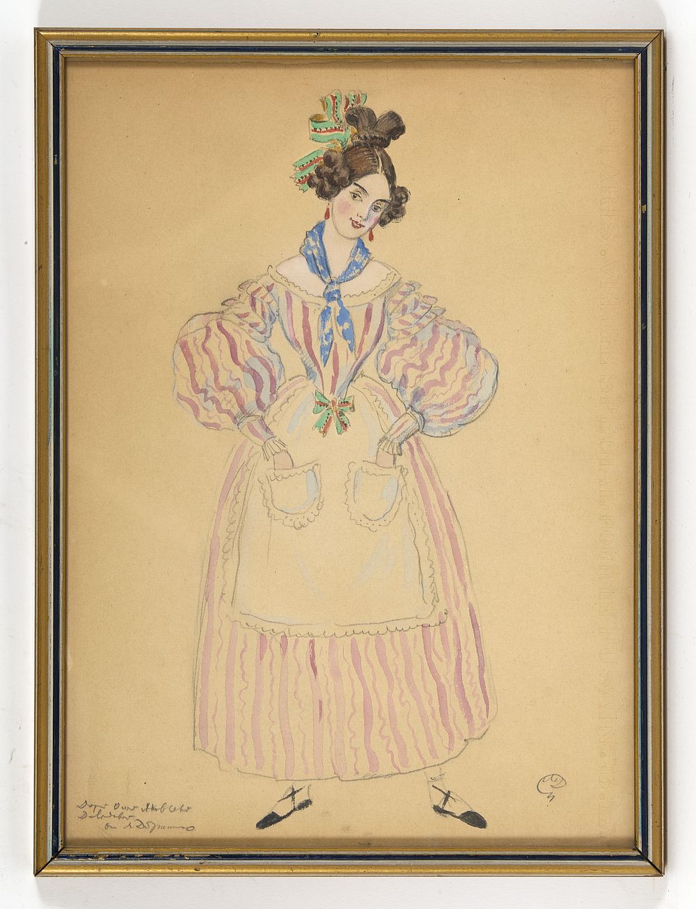 DOBUZINSKIJ Mstislav (1875-1957)
Projet de costume pour &laquo; La femme du boulanger &raquo; au cabaret &laquo; 