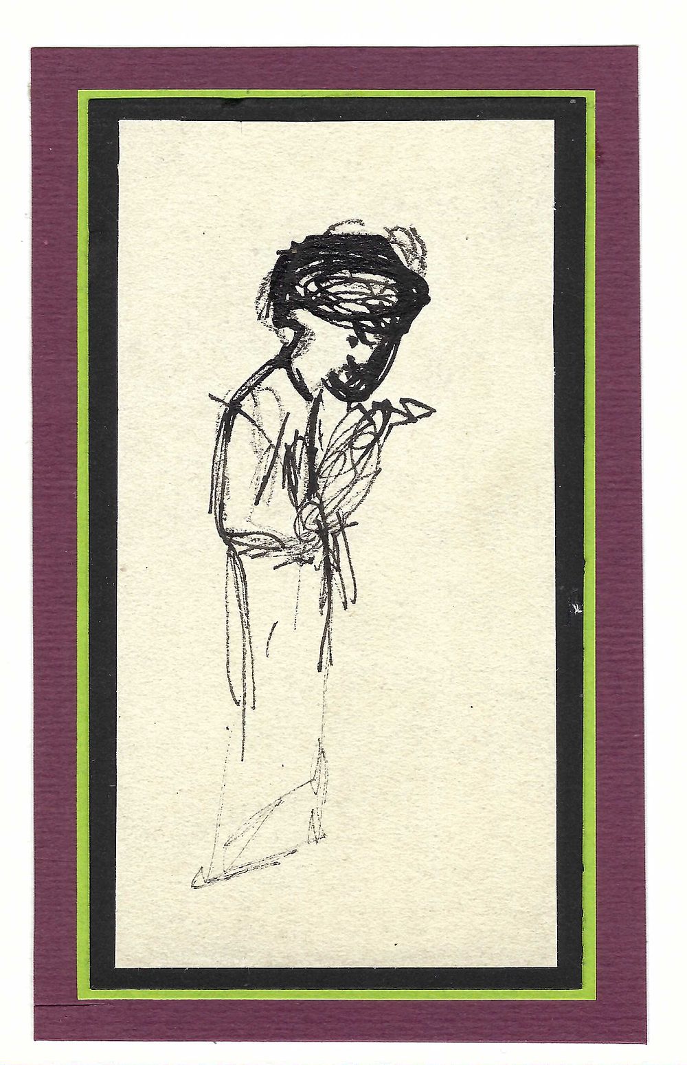 PESTEL Vera (1887-1952)
Lot de trois croquis repr&eacute;sentant des figures f&eacute;minines
Encre sur 