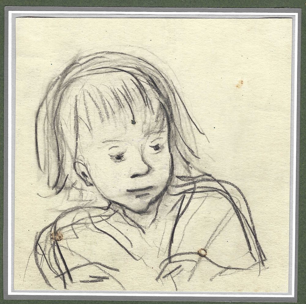 PESTEL Vera (1887-1952)
Portrait d’enfant
Encre sur papier
Cachet &laquo; H&eacute;ritage de V.E. Pestel 