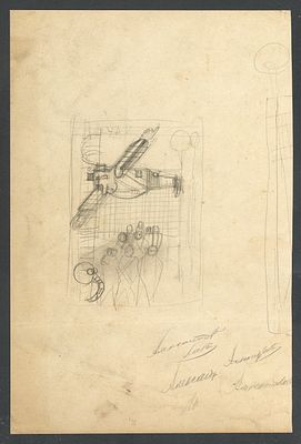 LABAS Alexandre (1900-1983)
Esquisse pour l'œuvre &laquo; Le requin de l'imp&eacute;rialisme &raquo;
Crayon sur 