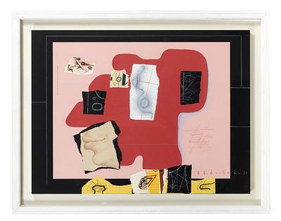YANKILEVSKY Vladimir (1938-2018)
Autoportrait en rouge, 1993
Pastel, collage sur papier
Sign&eacute; 
