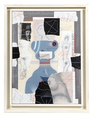 YANKILEVSKY Vladimir (1938-2018)
Artiste et son mod&egrave;le, 1993
Pastel, collage sur papier
Sign&eacute; 