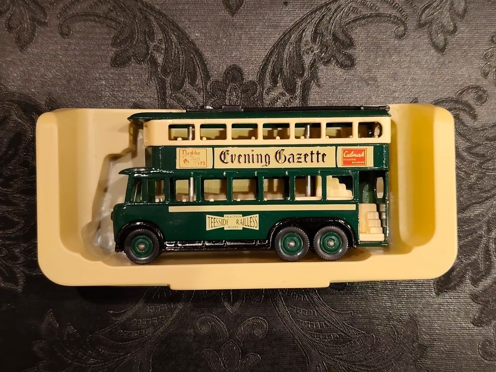 Karrier E6 Double Decker Trolley Bus (1928) by LLEDO. EVENING GAZETTE Promotional Model