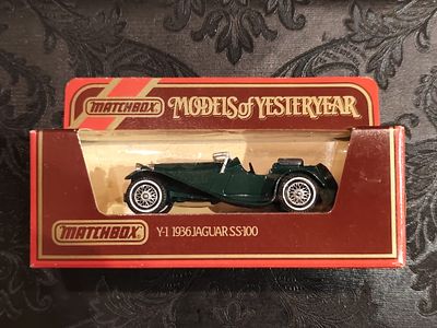 Jaguar SS-100 (1936) by MATCHBOX (Models of Yesteryear). (Y-1)
