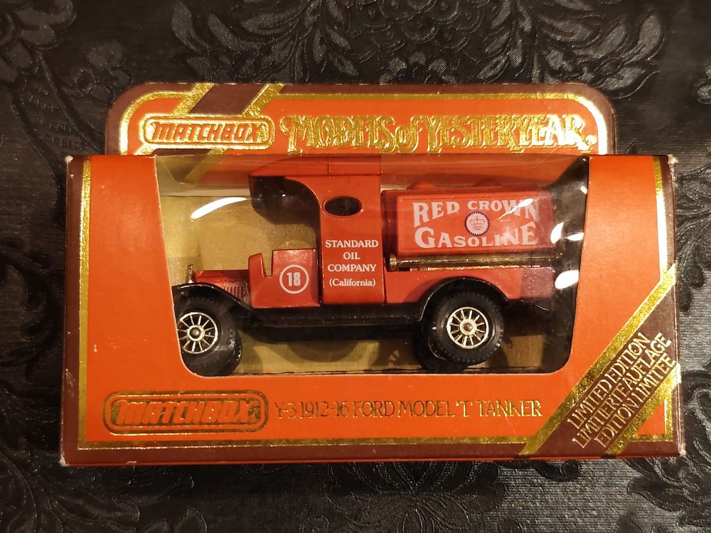 Ford Tanker Model "T" (1912-1916) by MATCHBOX (Models of Yesteryear). R.C. GASOLINE (Y-3)