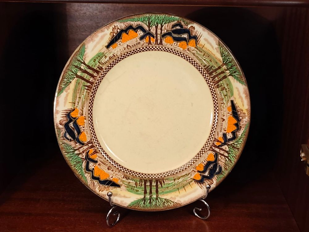 Vintage Myott Son & Co (Hanley - Staffordshire) - England's Countryside salad plate 1.