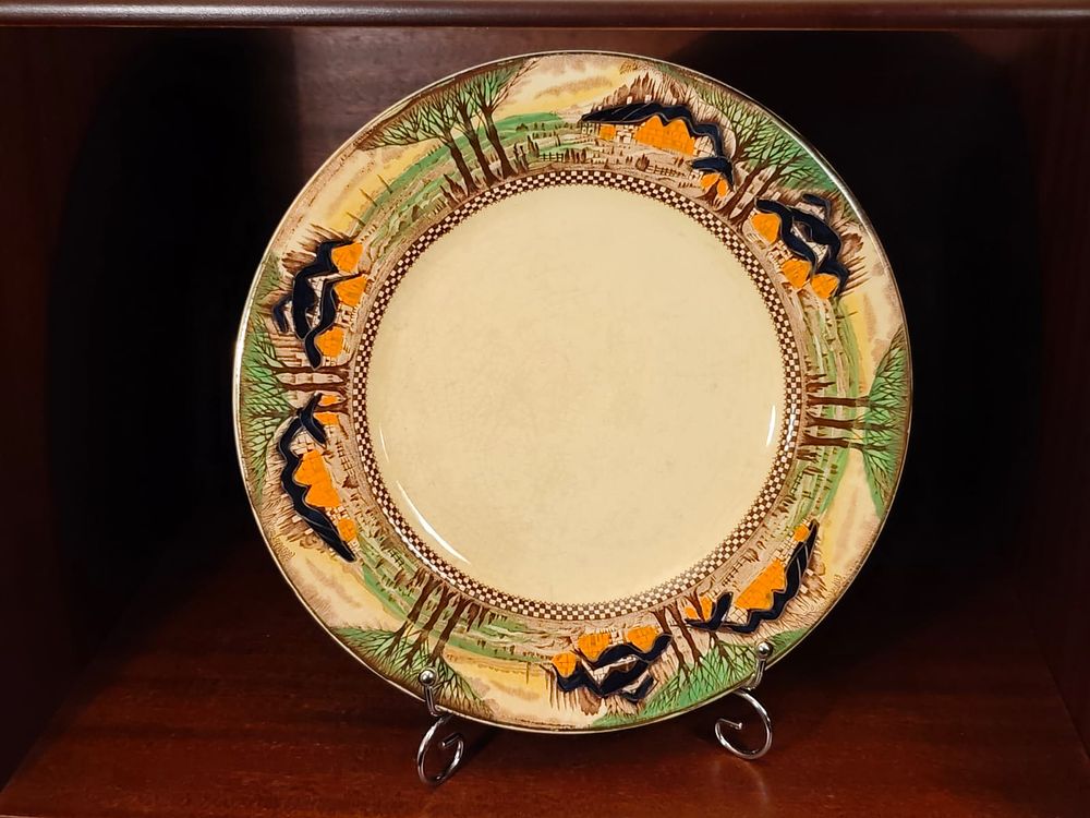 Vintage Myott Son & Co (Hanley - Staffordshire) - England's Countryside salad plate 2.