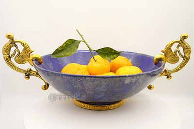1-ая Серебряная Артель. Ваза из лазурита с серебряными накладками. Ультра редкость!. Лазурит