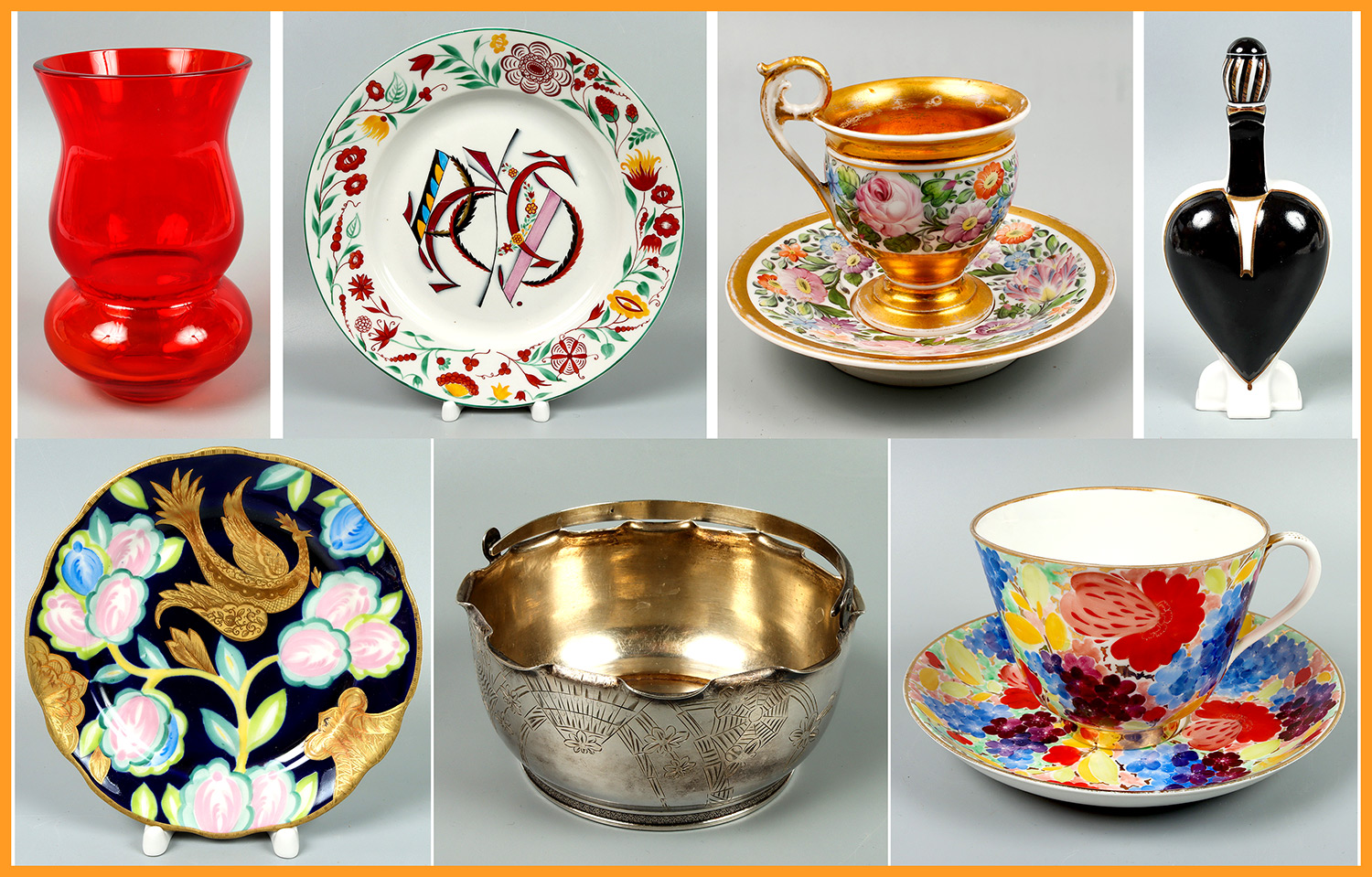 Центральный | Аукцион 28-1 | Сессия 1. ДПИ. Русский и советский фарфор, стекло и многое другое.