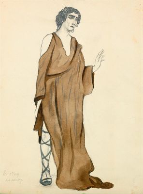 Котов Б.А.. Эскиз костюма Иокононина для Церетели Н.М. Для спектакля "Соломея" 1917 Бумага 
