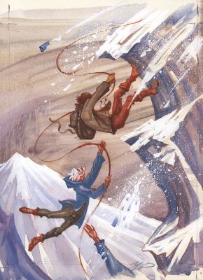 Крестовский С.А. В горах. Иллюстрация к журналу "Детская Роман-газета". Журн. для детей и 