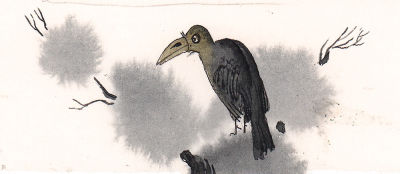 Халилов Ф. Птица. Оригинал иллюстрации к сборнику стихов "Звонкое детство", Москва, - Детская 