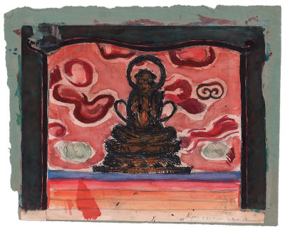 Шапшал Ф. Красный мак. Эскиз театральной декорации к балету Рейнгольда Глиэра "Красный мак". 